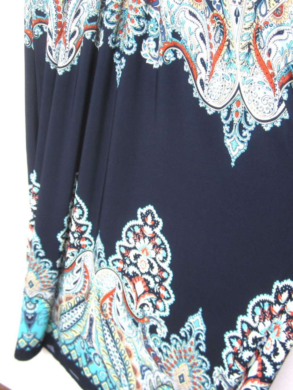 Chico's Jasmina Maxi Dress Size 2 US 12 Paisley Floral Dress Sleeveless Blue - Picture 5 of 13
